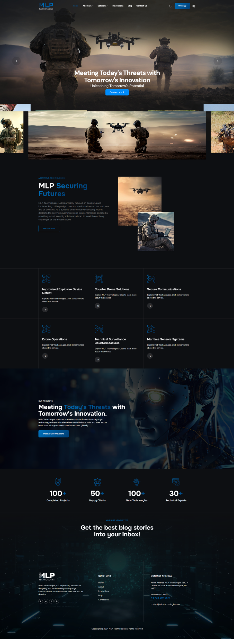 MLP Technologies website design