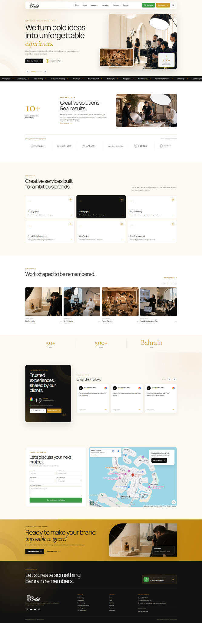 Raphel Media website design