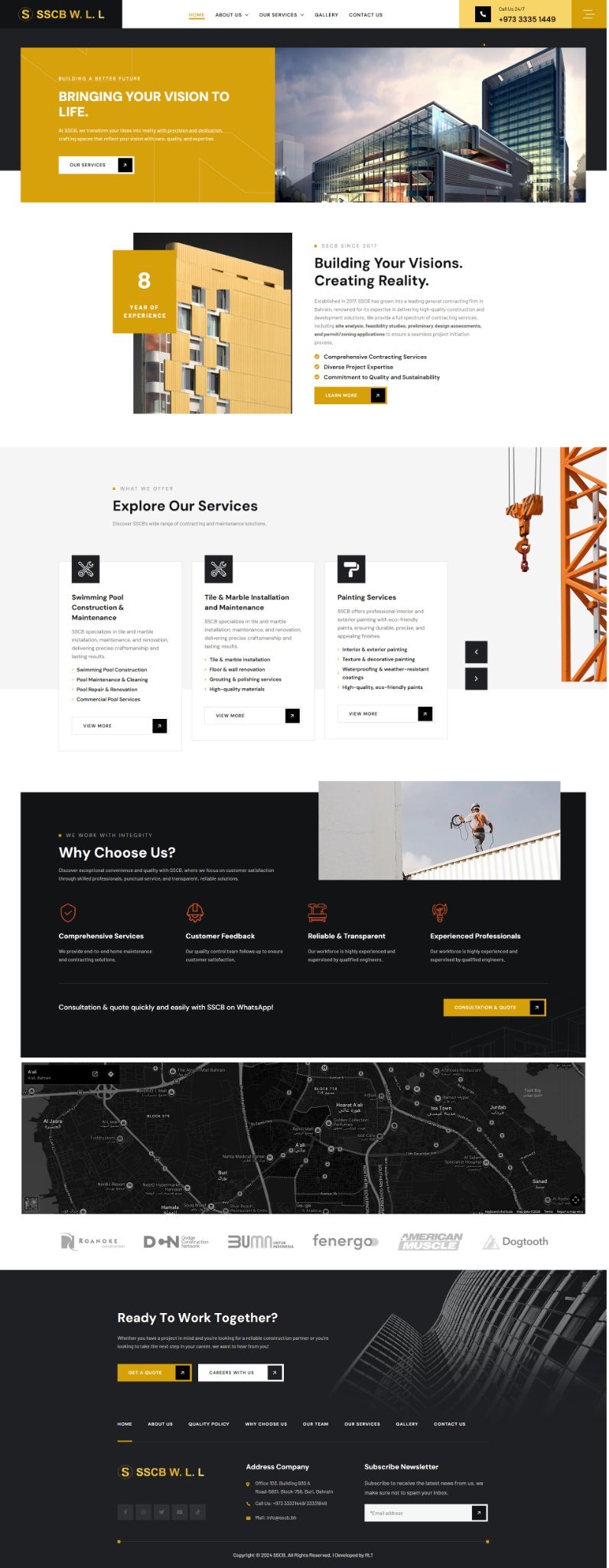 SSCB W.L.L. website design